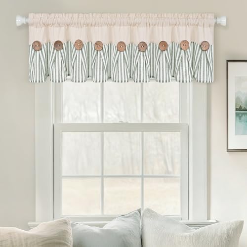 ASPMIZ Farmhouse Valances for Windows, 60x14 Inches, 1 Panel - Image 3
