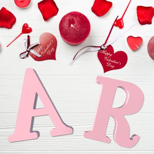 6 Inch Pink Wood Letters Unfinished Wood Letters - Image 3