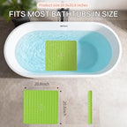 Anti-Slip Bathtub Shower Mat 21×21 Inch Opaque Pea Green - Image 3