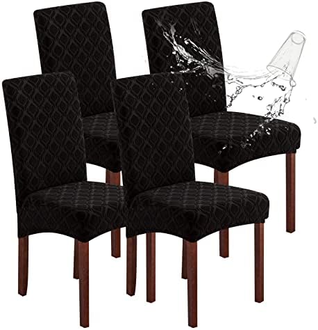 Genina Waterproof Dining Chair Covers Set of 4 Parsons Chair Slipcovers by Genina