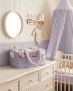 Blissful Diary Flannel Diaper Caddy Organizer & Gift Packaging, Light Purple - Image 2
