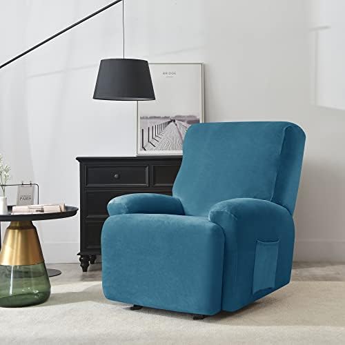 Stretch Recliner Covers, 4-Piece Ultra Soft Velvet Recliner Chair Slipcover - Image 2