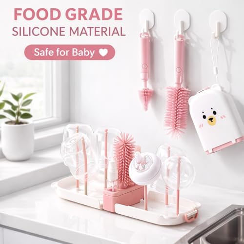 Travel Bottle Cleaner kit, 7in1 Baby Travel Gear Essential Silicone Travel - Image 2