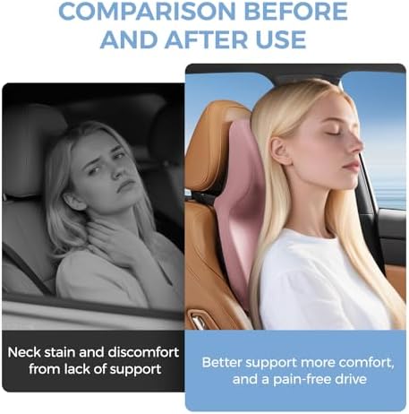 BEBAS Car Headrest Pillow, Ergonomic Neck Pillow - Image 6
