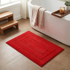 GRANNY SAYS Red Bathroom Rug 16" x 24", Non-Slip Microfiber Bath Mat by GRANNYSAYS