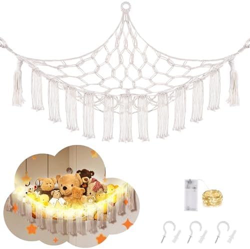 CERETIA Stuffed Animal Hammock Large Corner Plushie Net Storage by CERETIA