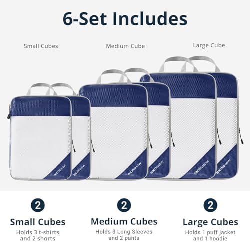 NICOSHOW 6 Set Compression Packing Cubes - Image 3