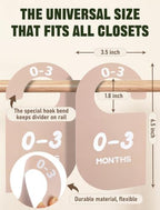 12 Pack Baby Closet Dividers, Durable-Sided Baby Size Closet Dividers - Image 2