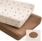 Konssy 100% Cotton Muslin Changing Pad Cover 2 Pack by Konssy