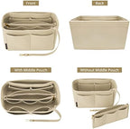 OPPOSHE Purse Organizer Insert for Handbags, Softened Felt Bag Insert Organizer - Image 6