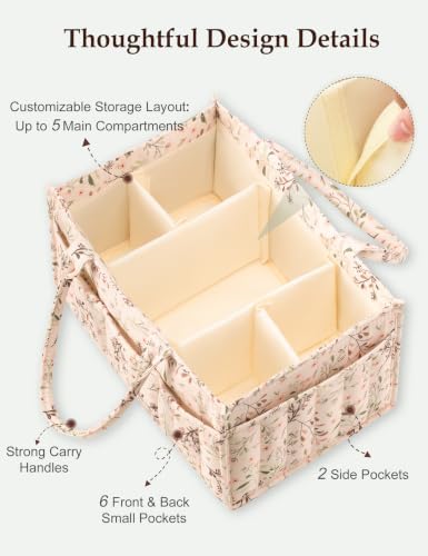 Quilted Diaper Caddy Organizer - Image 3