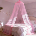 Pink Bed Canopy for Girls Room, Round Canopy from Ceiling - Image 6