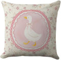 Goose Pillow Cover 18x18 Inch – Vintage Coquette Pink Floral Throw Pillow Case by Unknown