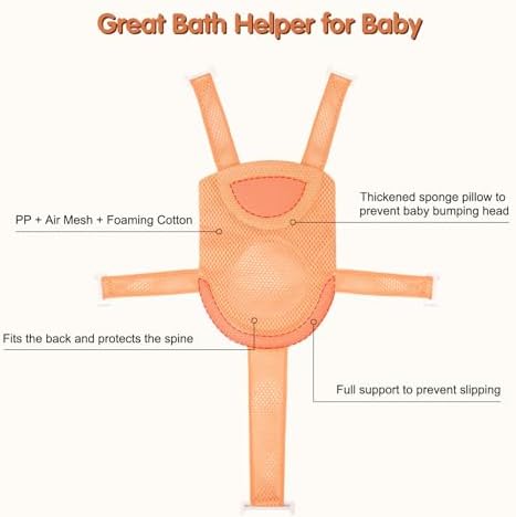 Colorlife Baby Bath Seat Support Net Infant Bathing Seat Support Mat, - Image 6