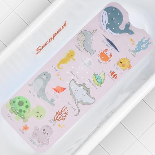 Secopad Bathtub Mat Non Slip, Cute Tub Mat by Secopad