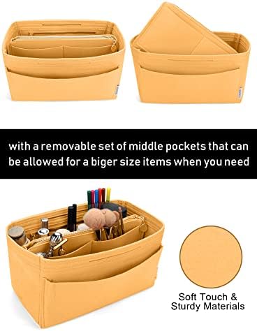 LEXSION Felt Purse Organizer Insert, Tote Bag Shaper Dividers - Image 4