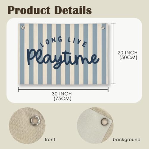 Playroom Wall Decor Long Live Playtime Banner - Image 6