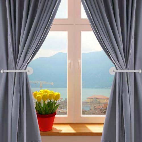 CroBlissful 2 Pcs Adhesive Curtain Holdbacks No Drill Window Hook - Image 5