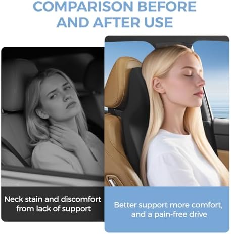 BEBAS Car Headrest Pillow, Ergonomic Neck Pillow - Image 6