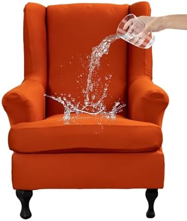 CRFATOP Wingback Chair Covers Wing Armchair Slipcovers by CRFATOP