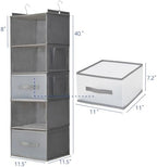 5-Tier Hanging Organizer for Closet, Fabric Closet Organizer - Image 3