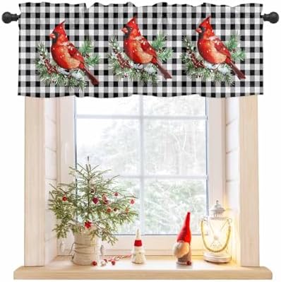 Vandarllin Christmas Kitchen Curtains Valances by VandarllinHomeKitchenDecor