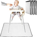 Wenqik 3 Pack Splat Mat for Under High Chair, 47x47 in Clear Plastic by Wenqik