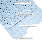 Extra Long Bathtub Mat Non Slip Bath Mat Light Blue 40"x16" Full - Image 4