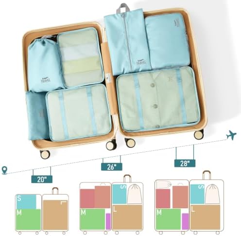 Packing Cubes for Travel 10 Set Luggage Organizer Bags - Image 3