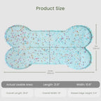 PWTAA Dog Food Mat Anti-Slip Silicone Dog Bowl Mat Thicker Pet Placemat - Image 2
