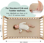 Yoofoss 2-Pack Baby Crib Sheets - Image 2