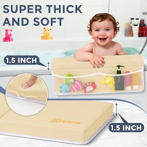 Bath Kneeler and Elbow Rest Pad Set, 1.5” Thick Bathtub Kneeling Mat - Image 3