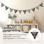 Race Car Room Decor for Boys Canvas Linen Garland Triangle Banners, Ready Set - Image 5