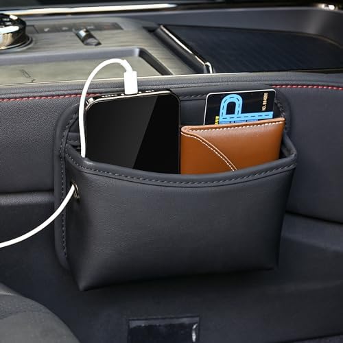 JEYODA Car Seat Side Storage Pocket, Small Organizer, PU Leather - Image 5