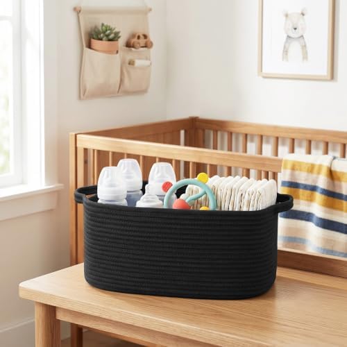 Large Black Basket for Gifts, 16.5" x 12.5" x 7" Big Woven Gift Baskets Empty - Image 7