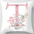 Pink Throw Pillow Covers Cute Alphabet Decorative Cushion Covers Square Letter by TillskuchThrowPillowCovers