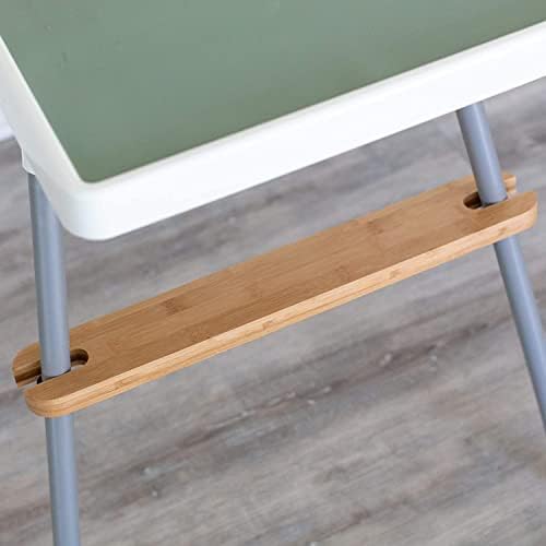 High Chair Footrest, Adjustable Height Natural Bamboo Baby Highchairs Pedal - Image 3