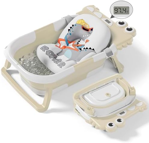 Collapsible Baby Bathtub for Newborn, Foldable Baby Bath Tub by Tavlshero