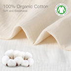 Organic Pack and Play Sheets Fitted 38”x26” 100% Muslin Cotton, Mini Crib - Image 4