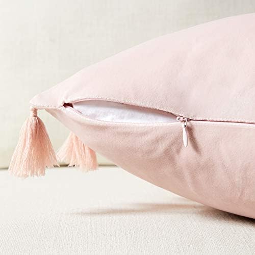 Fancy Homi 2 Pack Blush Pink Lumbar Decorative Throw Pillow Covers 12x20 Inch - Image 3