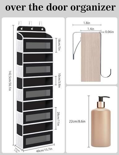 KYEVIS Over The Door Organizer, 5 Shelves Closet Door Hanging Organizer - Image 2