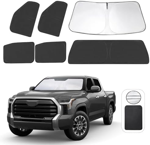 TINGLU Window Shades for Toyota Tundra 2022-2025 2026 Accessories Car Side Full by TINGLU