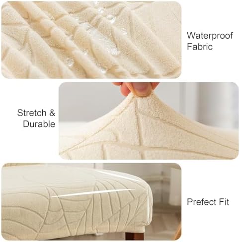Genina Waterproof Dining Chair Covers Set of 4 Parsons Chair Slipcovers - Image 5