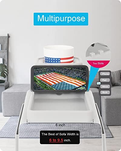 Couch Cup Holder Tray, VIENFUT Silicone Anti-Slip Sofa Armrest Tray - Image 4
