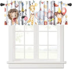 Cartoon Animals Valance Curtain Birthday Party Decor Forest Animals Gift Zebra - Image 6