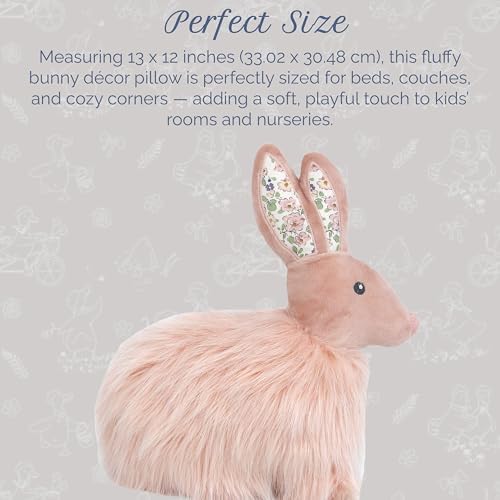 MON AMI Fluffy Bunny Décor Pillow, Soft & Cuddly Plush, Premium Throw Pillow - Image 3
