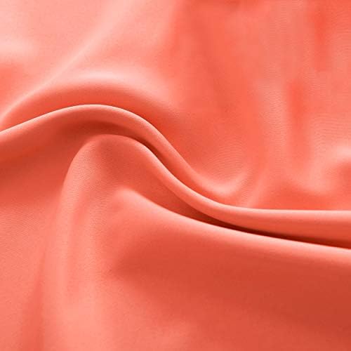 DONREN Coral Salmon Valances for Window-Blackout Valances for Kitchen - Image 5