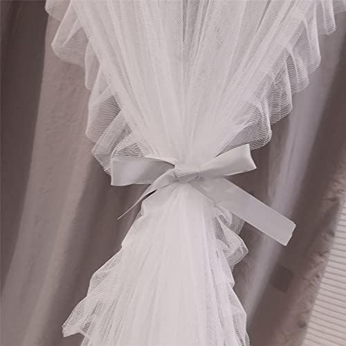 VETHIN Double Layer Princess Round Dome Canopy Bed Curtain - Image 6