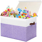 Large Toy Storage Box with Lid, Toy Chest Bin Boxes Basket with Dividers by Gowee