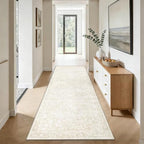 2x8 Hallway Runner Rug: Washable Vintage Floral Entryway Rugs Low Pile Non-Slip by LOSBULAKE